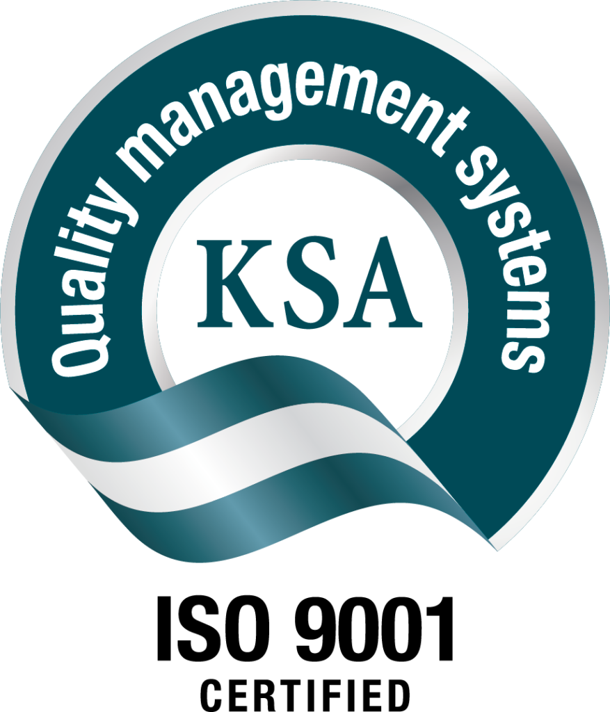 KSA ISO 인증마크(9001) ISO 9001 인증 마크